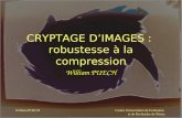 Centre Universitaire de Formation et de Recherche de Nîmes William PUECH CRYPTAGE DIMAGES : robustesse à la compression William PUECH.