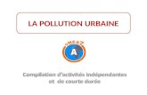 LA POLLUTION URBAINE. a.Quelles sont les principales sources à lorigine de la pollution urbaine ? b.Quels sont les principaux polluants émis par ces sources?