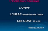 LInstitution Familiale LUNAF LURAF Nord-Pas de Calais Les UDAF 59 et 62 CESR-01.04.2010.