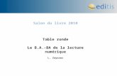 Salon du livre 2010 Table ronde Le B.A.-BA de la lecture numérique L. Zaysser.