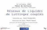 13 octobre 2005 Thèse de Doctorat Spécialité: Physique Théorique Réseaux de Liquides de Luttinger couplés Présentée par Kyryl Kazymyrenko directeur de.