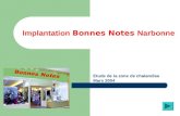 Implantation Bonnes Notes Narbonne Etude de la zone de chalandise Mars 2004.