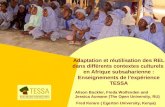 Adaptation et réutilisation des REL dans différents contextes culturels en Afrique subsaharienne : Enseignements de lexpérience TESSA Alison Buckler, Freda.