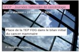 Place de la TEP FDG dans le bilan initial du cancer mammaire SFCP - Journées nationales de cancérologie Pont à Mousson – 19 septembre 2008 P. OLIVIER,