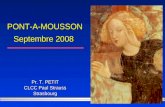 PONT-A-MOUSSON Septembre 2008 Pr. T. PETIT CLCC Paul Strauss Strasbourg.