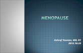 Ashraf Younan, MD, R1 2012.10.23. À ladolescence, la maturation de laxe H-H-O prendra en moyenne 2-5 ans. À la périménopause, le dérèglement des menstruations.