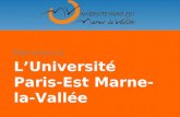 Bienvenue à LUniversité Paris-Est Marne-la-Vallée.