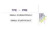 TPE - PME SMALL IS BEAUTIFULL! SMALL IS DIFFICULT!