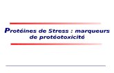 P rotéines de Stress : marqueurs de protéotoxicité