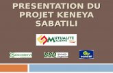 PRESENTATION DU PROJET KENEYA SABATILI. Plan de présentation Introduction Description du projet Objectifs du projet Différentes phases de mise en œuvre.