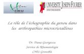 Le rôle de léchographie du genou dans les arthropathies microcristallines Dr. Dana Georgescu Service de Rhumatologie CHU Grenoble.