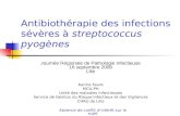 Antibiothérapie des infections sévères à streptococcus pyogènes Karine Faure MCU-PH Unité des maladies infectieuses Service de Gestion du Risque Infectieux.