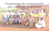 Programme de renforcement des capacités au Burundi (PRCB)