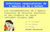 Infections respiratoires de ladulte et de lenfant Les recommandations de lAgence Française de Sécurité Sanitaire et des Produits de Santé (AFSSAPS) Octobre.