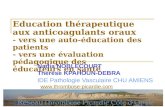 Education thérapeutique aux anticoagulants oraux - vers une auto-éducation des patients - vers une évaluation pédagogique des éducateurs en santé Nadia.