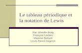 Le tableau périodique et la notation de Lewis Par: Mireille Boily François Leclerc Maxime Boilard Louis-David Gagnon.