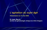 Lagitation du sujet âgé Dr Jean Barré service de gérontologie clinique du CHU dAngers Présentation du 17 mai 2005.