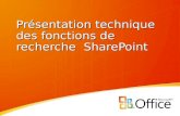 Présentation technique des fonctions de recherche SharePoint.