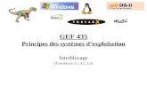GEF 435 Principes des systèmes dexploitation Interblocage (Tanenbaum 3.1, 3.2, 3.3)