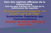 Découverte clé & Impacts du projet 7up 4 au Togo Association Togolaise des Consommateurs (Atelier de Dakar- Sénégal) Aout 2010 Atelier Final sur le projet.