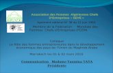 Association des Femmes Algériennes Chefs DEntreprises « SEVE » Agr é ment national N° 38 du 12 Juin 1993 Membre de la F é d é ration Mondiale des Femmes.