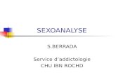 SEXOANALYSE S.BERRADA Service daddictologie CHU IBN ROCHD.