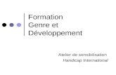 Formation Genre et Développement Atelier de sensibilisation Handicap International.