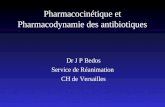 Pharmacocinétique et Pharmacodynamie des antibiotiques Dr J P Bedos Service de Réanimation CH de Versailles.