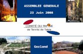 ASSEMBLEE GENERALE 23 Juin 2008 Gerland. ORDRE DU JOUR Assemblée Générale 23/06/08 1. Approbation du compte rendu de lAssemblée Générale du 18 Juin 2007.