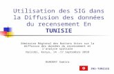 Utilisation des SIG dans la Diffusion des données du recensement En TUNISIE Séminaire Régional des Nations Unies sur la diffusion des données du recensement.
