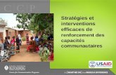 Stratégies et interventions efficaces de r enforcement des capacités communautaires.