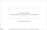 Urbanisation des Systèmes d'Information - Henry Boccon-Gibod 1 Travaux Dirigés d'Urbanisation de Système d'information Exemple de démarche.