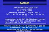 RATTRAP INVESTIGATEURS PRINCIPAUX Dr Pascal COHEN Pr L. GUILLEVIN Médecine Interne, Cochin, Paris Tél. : 01 58 41 14 42 - Fax : 01 48 95 54 50 Analyse.