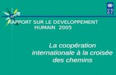 RAPPORT SUR LE DEVELOPPEMENT HUMAIN 2005 La coopération internationale à la croisée des chemins.