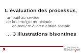 Lévaluation des processus, un outil au service de la stratégie municipale en matière dintervention sociale … 3 illustrations bisontines.