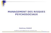 Matthieu POIROT matthieu.poirot@stimulus-conseil.com MANAGEMENT DES RISQUES PSYCHOSOCIAUX.