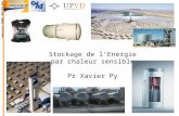 Stockage de lEnergie par chaleur sensible Pr Xavier Py Laboratoire PROMES CNRS UPR 8521.