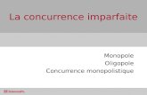 La concurrence imparfaite Monopole Oligopole Concurrence monopolistique.