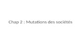 Chap 2 : Mutations des sociétés. I/ La population active, reflet des bouleversements économiques et sociaux Lexemple de la France depuis les années 1850.
