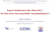 GDR 2449 « Couches Minces de Carbone Amorphe et Nanostructuré » Poitiers, 26 et 27 Septembre 2002 Supra-frottement des films DLC : Un lien avec les propriétés.