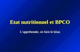 Etat nutritionnel et BPCO Lappréhender, en faire le bilan.