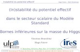 Hugo Faivre – IReS Strasbourg 01/03/2006 Rencontres de Physique des Particules - (In)stabilité du potentiel effectif et limites inférieures sur la masse.