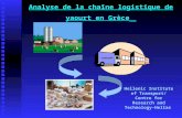 Analyse de la chaîne logistique de yaourt en Grèce YOGHURT Hellenic Institute of Transport/ Centre for Research and Technology-Hellas.