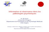 Information et observance dans les pathologies psychotiques Pr JB Garré Université dAngers Département de Psychiatrie et de Psychologie Médicale CHU Angers.