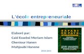 Lécole entrepreneuriale Elaboré par: Caid Essebsi Meriam Islam Cheniour Hanen Mahjoubi Hanene 2010-2011 1.