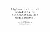 Réglementation et modalités de dispensation des médicaments. M. Pourrat Service Pharmacie Hôpital Beaujon