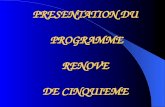 PRESENTATION DU PROGRAMME RENOVE DE CINQUIEME. I Introduction de la pensée évolutive.