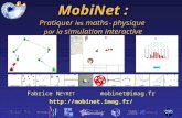 MobiNet : Pratiquer les maths - physique par la simulation interactive Fabrice N EYRET mobinet@imag.fr