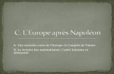 A. Une nouvelle carte de lEurope: le Congrès de Vienne B. La victoire des nationalismes: lunité italienne et allemande.