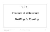 La fabrication des circuits imprimés VI-3 Perçage-détourage1 VI-3 Perçage et détourage Drilling & Routing.